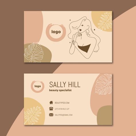 Beauty salon business card template pack | Free Vector #Freepik #freevector Calling Card Design, Beauty Banner, Massage Logo, Business Cards Beauty, Salon Business Card, Beauty Salon Business Cards, Buisness Cards, Salon Logo Design, نباتات منزلية