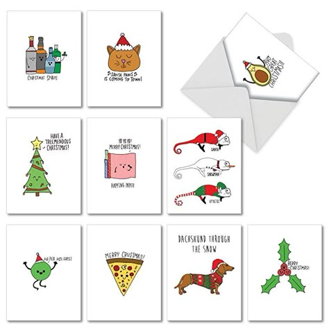 Christmas Card Puns, Rapping Paper, Christmas Notes, Holiday Puns, Pun Cards, Punny Cards, Christmas Note Cards, Christmas Puns, Christmas Drawings