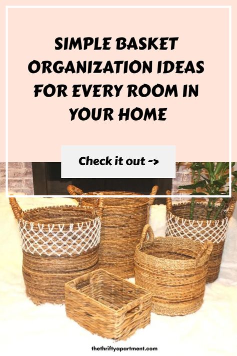 One of my favorite things to use for organizing is baskets. Baskets come in various shapes, sizes, and styles and can be used for practically any form of storage. Baskets are highly multi-functional, helping to Small Basket Decor Ideas, Large Basket Decor Ideas, Baskets On Shelves, Small Basket Decor, Basket Organization Ideas, Wicker Basket Decor Ideas, Basket Storage Ideas, Decorating With Baskets, Uses For Baskets