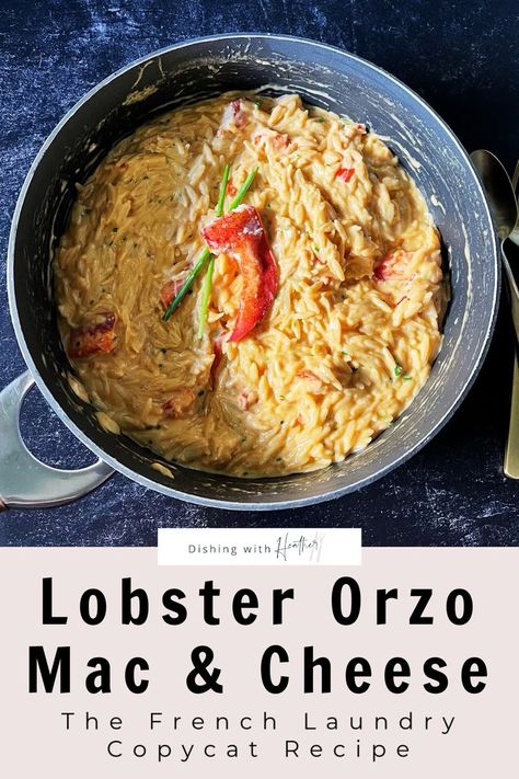 Lobster Mac N Cheese Recipe, Lobster Mac And Cheese, Cheese Dishes, Lobster Recipes, Orzo, Restaurant Recipes, Copycat Recipes, Mac And Cheese, No Cook Meals