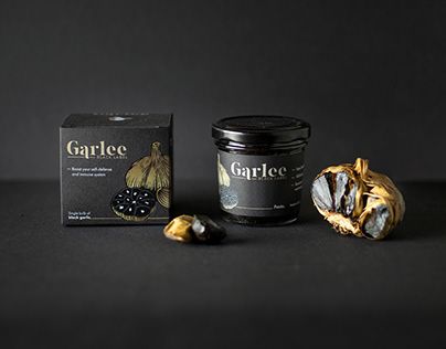 Black Garlic Packaging, Black Food Packaging, Garlic Packaging, Garlic Design, Label Botol, Organic Food Packaging, Food Box Packaging, Drinks Packaging Design, Innovative Packaging