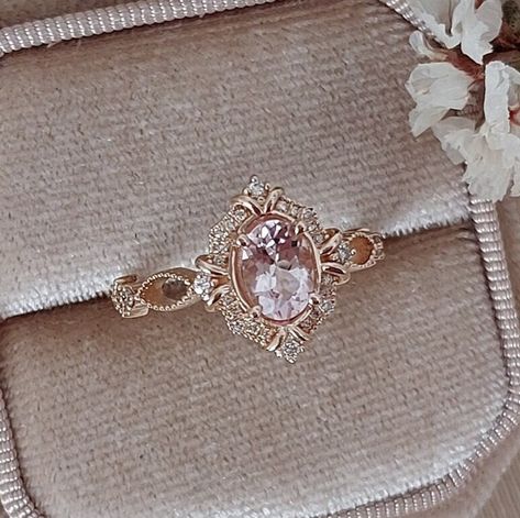 Pink Morganite & Diamond Engagement Ring ✰ Total Diamonds: 0.15 carat ✰ Diamond Clarity: SI F color ✰ Center Stone: 0.80 carat oval cut morganite ✰ 14K solid rose gold ✰ Orders typically ship within 5-6 business days, excluding weekends + holidays. ✰ All orders are sent in the elegant gift box. ✰ Shipping Methods: Fedex / UPS / TNT ✰ Delivery to USA 3-4 days ✰ Free Shipping ✰ We manufacture all our products with high quality. ✰ We use only natural diamonds and natural colored stones in our products. ✰ To see our other gemstone rings: https://www.etsy.com/shop/SALSALIN?ref=seller-platform-mcnav§ion_id=36346255 Morganite And Diamond Ring, Wedding Rings With Initials, Pink Diamond Gold Engagement Ring, Pink Diamond Gold Ring, Rapunzel Inspired Engagement Ring, Pink And Gold Wedding Ring, Vintage Morganite Engagement Ring, Elegant Engagement Rings Unique Vintage Weddings, Light Pink Wedding Ring