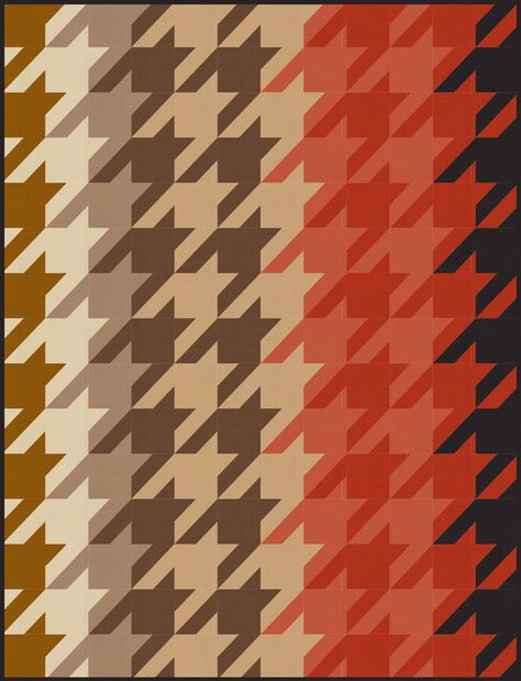 Houndstooth Aesthetic, Fabric Pattern Texture, Houndstooth Quilt, Missouri Quilt Tutorials, Geometric Print Pattern, Bargello Quilt Patterns, Bargello Quilt, Quilting Fashion, Fun Quilt