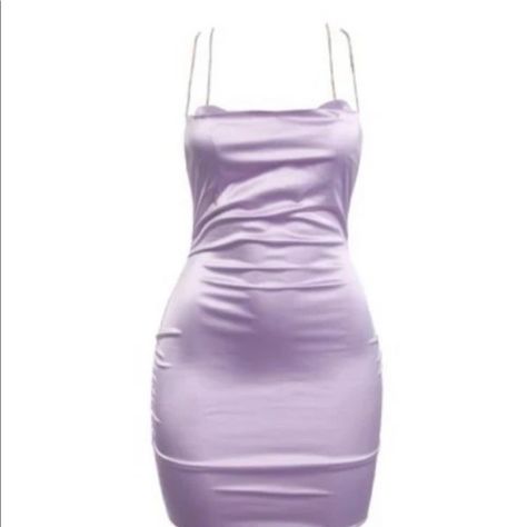 Brand New Never Worn Before Lilac Satin Dress, Lilac Mini Dress, Satin Dress, Sweet 16, Satin Dresses, Color Purple, Lilac, Colorful Dresses, Satin