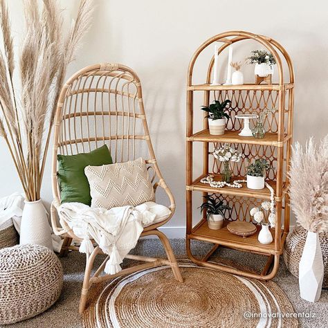 Arched Rattan Shelf, Arch Rattan Shelf, Rattan Bookcase, Rattan Bookshelf, Styling Shelf, Small Bookshelves, Rattan Shelf, Plant Room, Rattan Cane