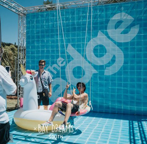 Fun summer swing activation created by The Edge NZ (MediaWorks). Dr Lemon, Beach Photo Booth, Summer Activation, Nz Summer, Photo Moment, Pool Inspiration, Photo Area, Summer Fest, Brand Activation