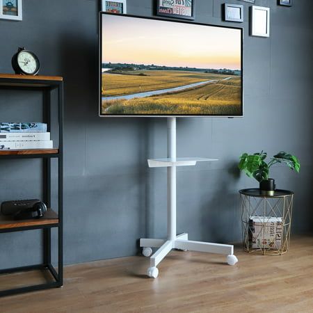 Tv Mobile Stand, Gym Tv Stand, Bedroom Wall Tv Stand, Tv Placement In Studio Apartment, Tv Stand For Dorm Room, Portable Tv Stand On Wheels, Diy Portable Tv Stand On Wheels, Portable Tv Stand Ideas, Tv Rolling Stand