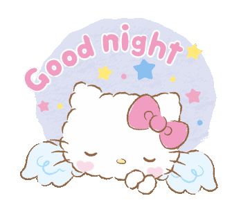 Goodnight Sanrio, Sanrio Gif, Goodnight Gif, Hello Kitty Baby, Charmmy Kitty, Hello Kitty Images, Night Gif, Kitty Baby, Good Night Gif