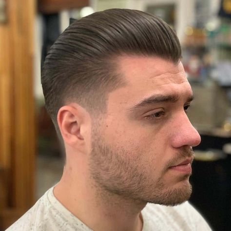 #MensHair,Pompadour hair fades hair Mens Pompadour Hairstyle, Mens Pompadour, Pompadour Hair, Skin Fade Pompadour, Barber Ideas, Short Pompadour, Hairstyle Mens, Man Haircut, Pompadour Men