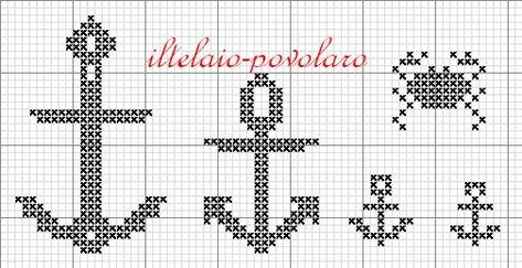 free anchors xox http://iltelaiopovolaro.over-blog.it/article-schemino-free-ancore-ed-un-piccolo-granchio-117149432.html Anchor Cross Stitch, Anchor Cross, Cross Stitch Sea, Colorwork Chart, Filet Crochet Charts, Free Chart, Cross Stitch Cards, Crochet Tapestry, Cross Stitch Patterns Free