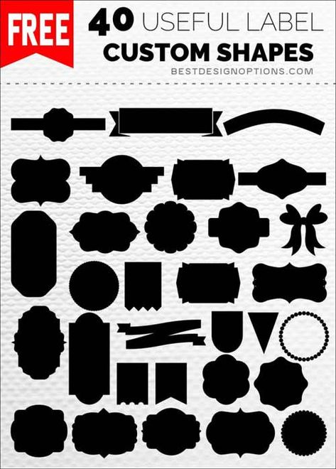 Ultimate List of Free Photoshop Custom Shapes Cricut Shapes Free, Photoshop Shapes Design, Shape Design Graphic, Shapes Template, Svg Shapes, Retouching Tutorial, Photoshop Templates Free, Free Label Templates, Psd Free Photoshop