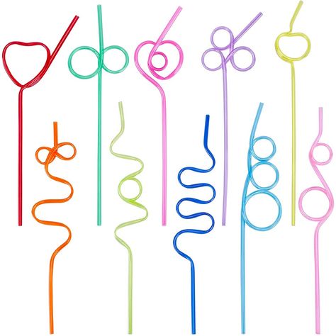 Crazy Straws, Reusable Drinking Straw, Reusable Straws, School Treats, Drink Straw, Wedding Party Supplies, Easter Basket Stuffer, Adult Birthday Party, Reusable Straw