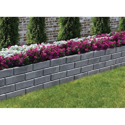 Retaining Walls Landscape, Concrete Retaining Wall, Retaining Wall Block, Mod Wall, Front Porch Makeover, Small Yard Landscaping, Concrete Retaining Walls, Raised Flower Beds, Lake House Kitchen