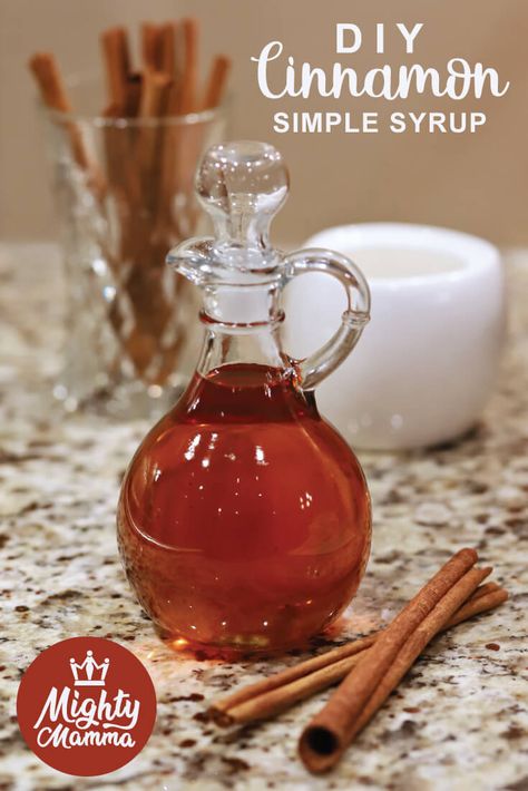 Diy Cinnamon Syrup, How To Make Cinnamon Syrup, Cinnamon Simple Syrup Recipe, Cinnamon Syrup For Coffee, Cinnamon Syrup Recipe, Cinnamon Drinks, Starbucks Cinnamon Dolce Latte, Winter Cupcakes, Simple Syrup Recipe