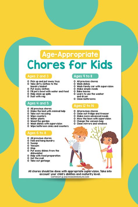 With so many chores to get done, it can be challenging to figure out how to divide and conquer amongst your family. First, let’s start with your child’s age. Then, be realistic about their abilities and maturity. This chore checklist includes: Age Appropriate Chores for Kids (1 page) Ages 2 and 3 Ages 4 and 5 Ages 6-8 Ages 9-11 Ages 12-14 This item is for personal use only. Commercial use of these print files is prohibited! The actual files may NOT be shared, sold, given away, traded, or transfe Chores By Age Charts For Kids, Chores For 11-12, Chores For 11 Year, Chores For 5 Year, Chores For 7 Year, Cheap Activities For Kids, Chores By Age, Kid Chores, Chores For Kids By Age