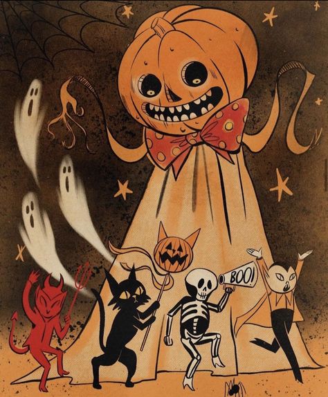 Spooky Wallpaper, Helloween Wallpaper, Vintage Halloween Art, Halloween Fest, Halloween Scene, Wallpaper Tumblr, Halloween Illustration, Halloween Inspo, Halloween Images