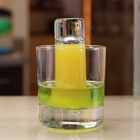 Alcohol Shooters, Dear Alcohol, Hello Shots, Bartending Ideas, Unique Shots, Bomb Shots, Bacardi 151, Bomb Drinks, Bar Shots