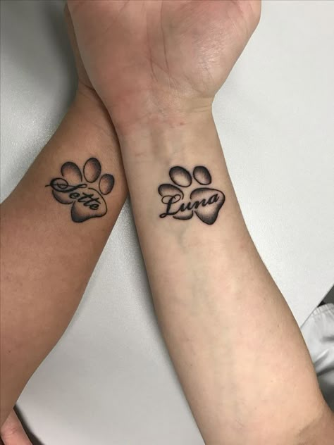 Tatoo Dog, Tattoos For Dog Lovers, Pawprint Tattoo, Dog Memorial Tattoos, Anklet Tattoos, Tasteful Tattoos, Memorial Tattoo, Tattoo Videos, Memorial Tattoos