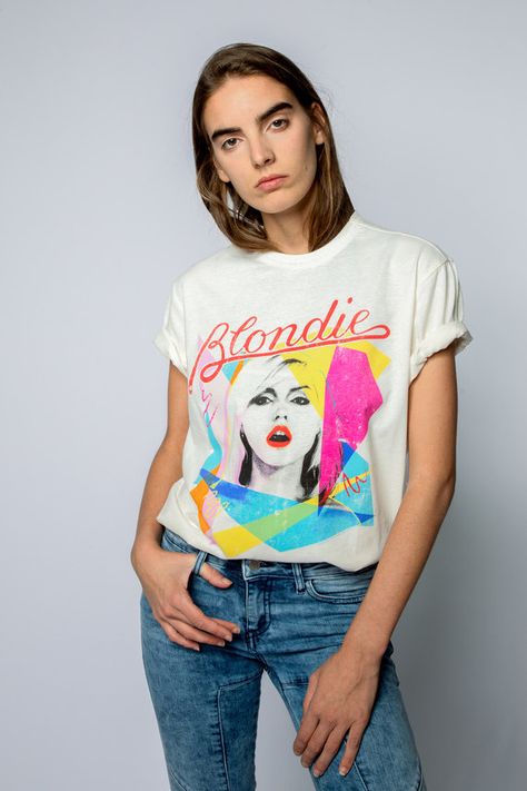 BLONDIE AHOY 80'S | Blondie All T-Shirts | Amplified Blondie Band, Blondie T Shirt, Blondie Debbie Harry, Punk Scene, Fit Ideas, Band Shirts, Great T Shirts, 80s Fashion, Brushed Cotton