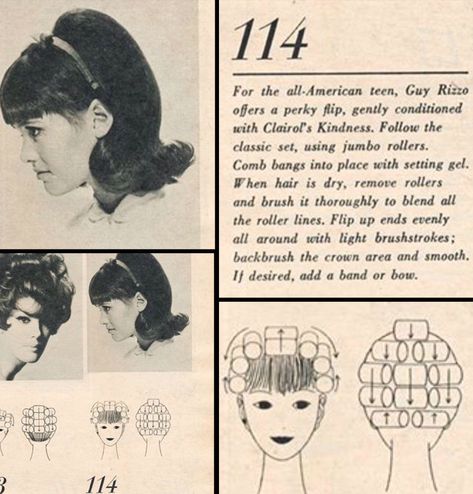 1950s Curl Pattern, Pretty Haircuts, Hair Rollers Tutorial, 1960 Hairstyles, Roller Set Hairstyles, Roller Sets, Historical Hairstyles, Vintage Hairstyles Tutorial, Vintage Curls