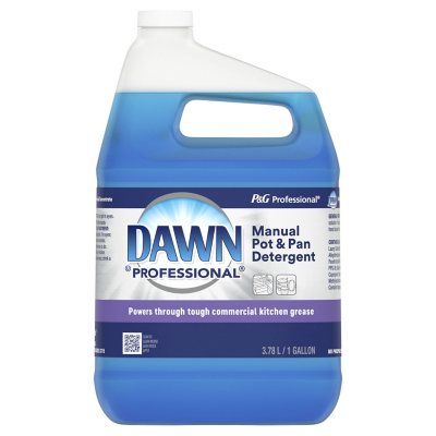 Dawn Professional Manual Pot and Pan Detergent Dish Soap, 1 gal. (Choose Your Scent) - Sam's Club Three Compartment Sink, Dawn Dishwashing Liquid, Greasy Food, Sink Sizes, Dawn Dish Soap, Dish Detergent, Liquid Dish Soap, Cool Doors, Dishwasher Soap