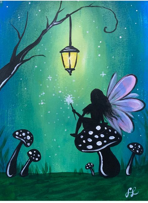 Paint Mushrooms, Mushrooms Watercolor, Fairy Painting, Mushroom Painting, Mushroom Paint, Instagram Username Ideas, Painting Ideas Easy, Fairy Paintings, Watercolor Paintings Nature