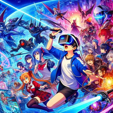 Are you an avid anime fan craving to step into the shoes of your favorite characters? Are you also intrigued by the immersive possibilities of virtual reality (VR)? If so, you're in for a treat! The fusion of anime and VR has birthed a new realm of gaming experiences, allowing players to dive headfirst into captivating anime worlds like never before. Vr Drawing, Vr Anime, Vr Gaming, Fantasy Universe, Virtual Games, Cover Templates, Epic Story, Top Anime, Vr Games