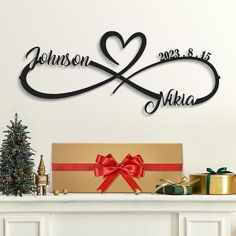 Amazon.com: Anniversary Gifts for Couples Metal Wall Art Infinity Sign Personalized Valentines Day Decorations Wedding Gifts - Custom Couples Name Wall Decor - Bridal Shower Gifts Bedroom Decor for Couples : Handmade Products Marriage Wall Decor, Name Wall Decor, Bedroom Decor For Couples, Infinity Sign, Gifts For Couples, Anniversary Gifts For Couples, Custom Wedding Gifts, Decorations Wedding, Popular Products