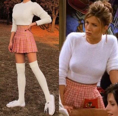 Friends Outfits 90s, 1990 Style, Neo Grunge, Rachel Green Outfits, Stile Blair Waldorf, 90’s Outfits, 90s Inspired Outfits, Clueless Outfits, Tv Show Outfits