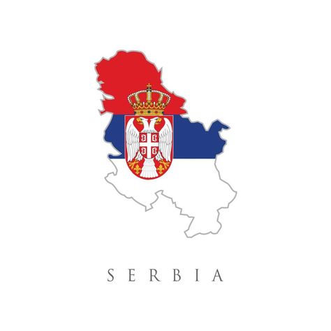 Map Of Serbia, Serbia Map, Serbian Women, Flags Europe, Serbia Flag, Romania Flag, European Flags, Flag Illustration, Country Line