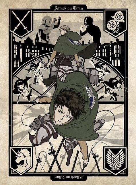 Poster Anime, رعب نفسي, Titans Anime, Anime Printables, Anime Poster, Japon Illustration, Attack On Titan Fanart, Attack On Titan Levi, Memes Anime