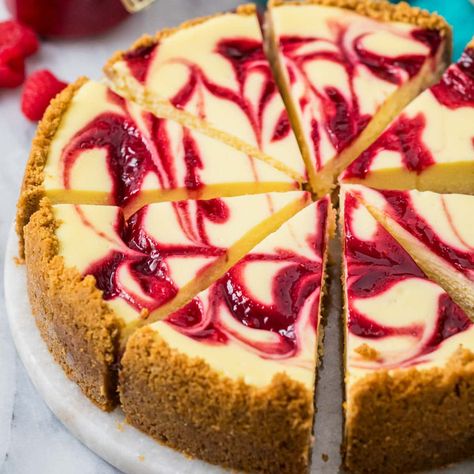 Raspberry Cheesecake Best Raspberry Cheesecake, Small Raspberry Cheesecake, Mango Raspberry Cheesecake, Homemade Raspberry Cheesecake, Raspberry Jam Cheesecake, Raspberry Cheesecake Recipes Easy, Cheesecake With Raspberries, Rasberry Deserts Fresh, Cheese Cakes Design Ideas