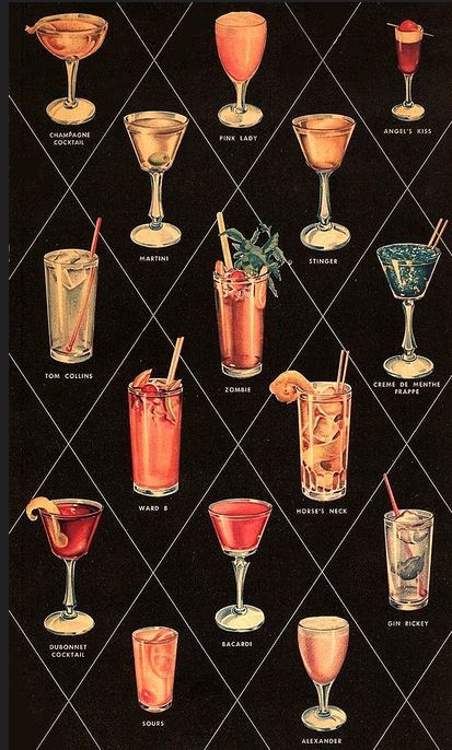 Vintage Cocktail Photography, Vintage Cocktail Aesthetic, Vintage Cocktail Illustration, Beverage Ads, Cocktails Aesthetic, Cocktail Aesthetic, Vintage Cocktail Party, Vintage Drinks, Vintage Cocktails