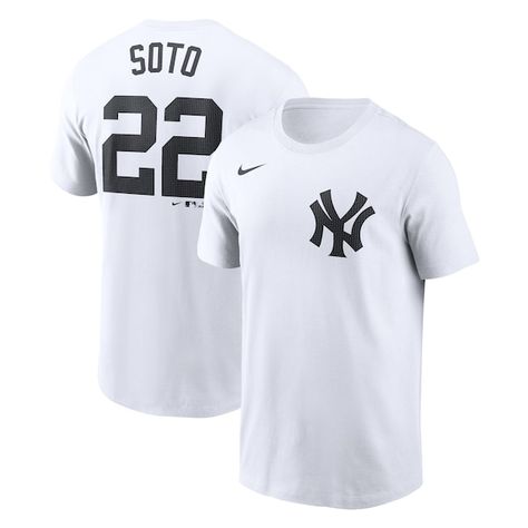 You're the type of New York Yankees fan who counts down the minutes until the first pitch. When your squad finally hits the field, show your support all game long with this Juan Soto Fuse Name & Number T-Shirt from Nike. Its classic design features crisp player and New York Yankees printed graphics, leaving no doubt you'll be along for the ride for all 162 games and beyond this season.