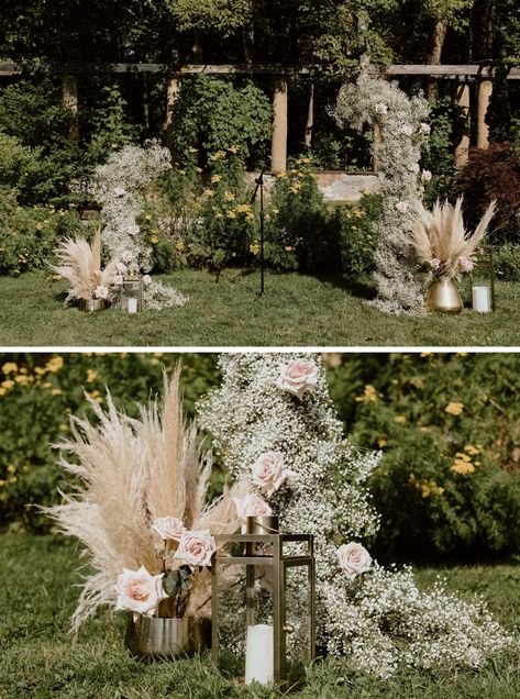 Pampas Grass Wedding Arch Diy, Modern Romance Wedding, Grass Photography, Ceremony Arches, Wedding Isles, Jamaica Wedding, Pampas Grass Bouquet, Romance Wedding, Grass Wedding