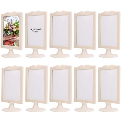 PRICES MAY VARY. EVENT & STYLISH HOME DECOR - Enhance any room with this double sided photo frame and display a wide range of 4x6 images. Expand your reach with the versatility of changing out images to match any situation. GREAT FOR BUSINESS ESTABLISHMENTS - These tabletop pedestal frames will elegantly showcase menus, offers, wedding table numbers, ads, and reservations. Engage more with consumers with these eye-catching double sided frame display DISPLAY YOUR MEMORIES - Our double sided 4x6 f Ikea Picture Frame Wall Photo Displays, Anniversary Party Picture Display, Centerpieces With Photos, Centerpieces With Pictures, Standing Picture Frames, Picture Centerpieces, Double Sided Picture Frame, Photo Frame Stand, Photo Centerpieces