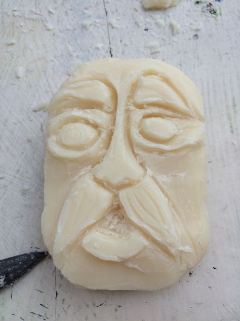 Soap carving - Sculpture Carving Sculpture, Soap Carving, Carving Ideas, Abstract Faces, Medieval Art, Soap, Art Design, Carving, Sculpture