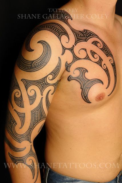 SHANE+TATTOOS:+Maori+Chest+and+Sleeve+Tattoo Shane Tattoo, Maori Tattoo Meanings, Filipino Tattoos, Tatoo Inspiration, Maori Patterns, Maori Tattoos, Polynesian Tattoo Designs, Maori Tattoo Designs, Shiva Tattoo