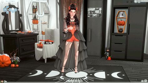 Halloween CAS background by thilsey 👻 - Screenshots - The Sims 4 Mods - CurseForge The Sims 4 Halloween Cas Background, Sims 4 Trick Or Treat Mod, Sims 4 Halloween Cas Background, Sims 4 Cas Background, Cas Background, Background Aesthetics, Loading Screen, Best Sims, Sims 4 Mods Clothes