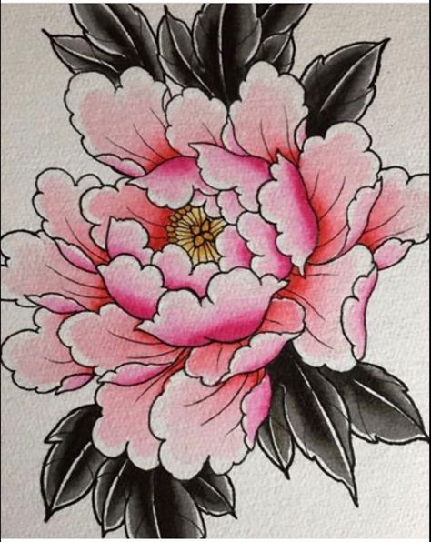 160+ Gorgeous Peony Tattoos Designs With Meanings (2021) - TattoosBoyGirl Japanese Peony Drawing, Japanese Flowers Drawing, Japanese Peony Tattoo Design, Japanese Flower Drawing, Flower Japanese Tattoo, Japanese Peonies, Peony Japanese, Peony Flower Tattoo, Peony Tattoo Design