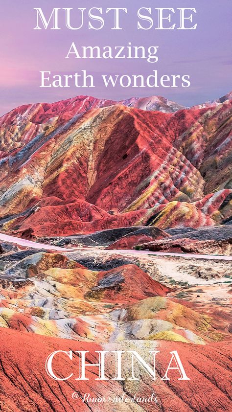 MUST SEE AMAZING EARTH WONDERS – THE RAINBOW MOUNTAINS OF CHINA Rainbow Mountains China, Zhangye Danxia Landform, Dont Look Back Quotes, Danxia Landform, Zhangye Danxia, Rainbow Mountains, Travel Website Design, Organized Travel, Landform