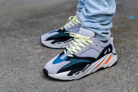 See how the Adidas Yeezy Boost 700 Waverunner look on feet in this video review. Find out where you can buy these Adidas Yeezy 700s online! Waverunner 700 Outfit Men, Yeezy 700 Outfit, Adidas Yeezy 700, Wave Runner, Yeezy 500, Yeezy Sneakers, Mens Jogger Pants, Yeezy 700, Adidas Boost