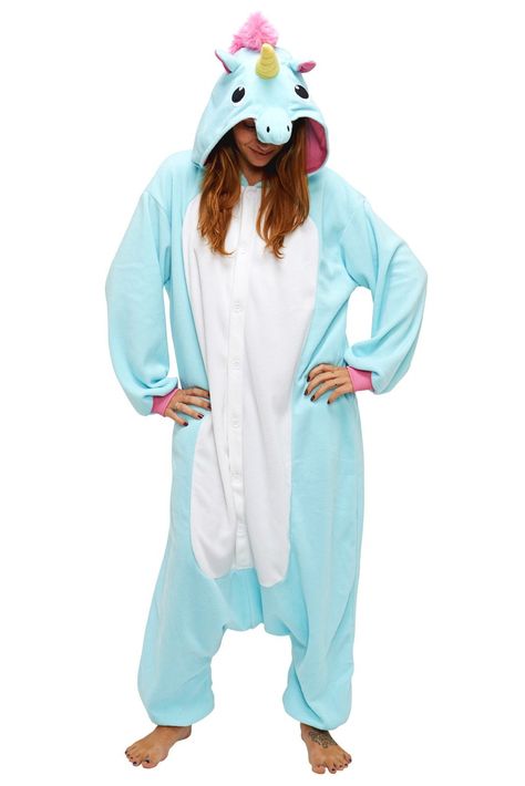 Amazon.com: Sazac Unicorn Kigurumi (All Ages Costume): Clothing Animal Onesies, Winter Pajamas Women, Unicorn Life, Pajama Costume, Pegasus Unicorn, Blue Unicorn, Pony Style, Animal Pajamas, Diy Kostüm