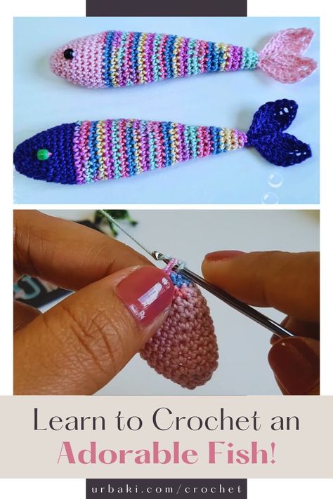 Ready to embark on a fin-tastic adventure? Join us as we dive deep into the world of crochet with Crochetwithsumi. In this delightful video tutorial, you'll learn the ropes of crocheting a super cute fish using simple single crochet stitches. All you need to get started are your trusty crochet supplies - hook, yarn, and scissors. Sit back, relax, and let the tutorial guide you through every step of the way. With each single crochet stitch, watch as your fishy friend comes to life... Fish Crochet Pattern Free, Crochet Fish Pattern Free, Crochet Mice, Crochet Pets, Crochet Fish Patterns, Fish Crochet, Fish Keychain, Knifty Knitter, Crochet Fish