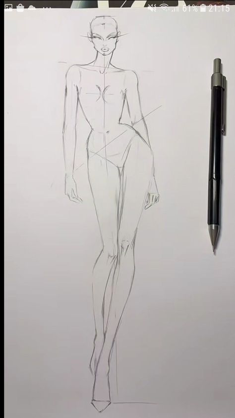 High Fashion Design Sketches, How To Draw A Model, High Fashion Drawing, Fashion Designing For Beginners, Back Fashion Illustration, Model Drawing Fashion, Model Art Drawing, Fashion Poses Sketch, Figure Drawing Reference Poses