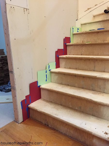 Creating your own skirting for a curved staircase - House of Hepworths Scribing Stair Skirt Board, Stair Skirts Ideas, Stair Skirt Board Diy, Skirt Board For Stairs, Trim For Stairs, Stair Skirting Ideas, Staircase Skirting, Stair Trim Ideas, Stair Skirt Board