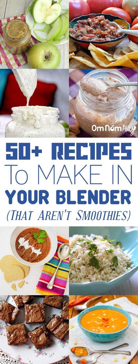 50+ Recipes To Make In Your Blender That Aren't Smoothies @OmNomAlly Blender Recipes Dinner, Immersion Blender Recipes, Ninja Blender Recipes, Smoothie Aesthetic, Blender Soup, Magic Bullet Recipes, Blender Smoothie, Sweet Dumplings, Best Smoothie