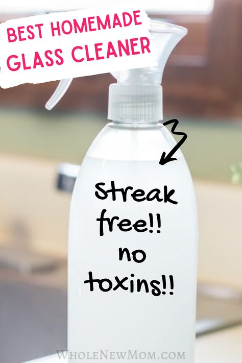 Discover this easy to make Natural DIY Homemade Window and Glass Cleaner recipe and you will never want to use anything else.  It has no nasty chemical toxic ingredients! It's simple to make, costs less than store bought, actually works much better and leaves your windows and glass streak free! So much better for your home and the environment. Homemade Window Cleaner Rubbing Alcohol, Homemade Glass Cleaner Rubbing Alcohol, Natural Glass Cleaner Recipes, All Natural Glass Cleaner, Diy Window Cleaner Vinegar, Streak Free Glass Cleaner Homemade, Diy Streak Free Glass Cleaner, All Natural Window Cleaner, Window Cleaner With Cornstarch