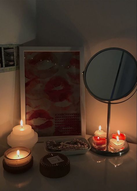 Coquette Room Aesthetic Red, Room Inspo Dark Aesthetic, Dark Feminine Room Ideas, Dark Aesthetic Room Decor, Red Themed Bedroom Aesthetic, Dark Red Aesthetic Room, Red Room Inspiration, Cherry Red Bedroom Aesthetic, Dark Red Decor