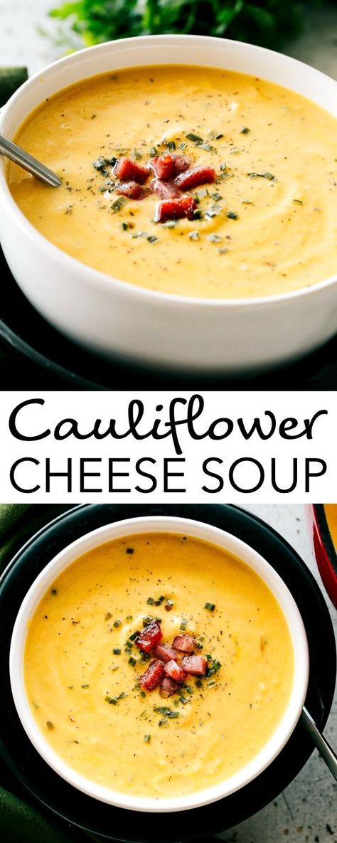 Cauliflower Cheese Soup, Soup Cauliflower, Easy Cauliflower Recipes, Cauliflower Cheese Soups, Keto And Gluten Free, Cheese Soup Recipes, Vegetarian Soup Recipes, Easy Cauliflower, Cauliflower Cheese